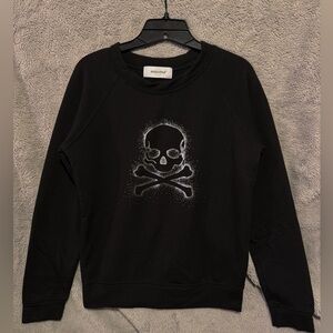 SoulCycle Womens XS Performance Sweatshirt Black Skull Graphic Athleisure Top
